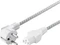 Wentronic Goobay Warmgeräte Netzkabel, Schutzkontakt auf Warmgerätestecker C15, gewinkelt, weiß/silber, 2m Vorschaubild