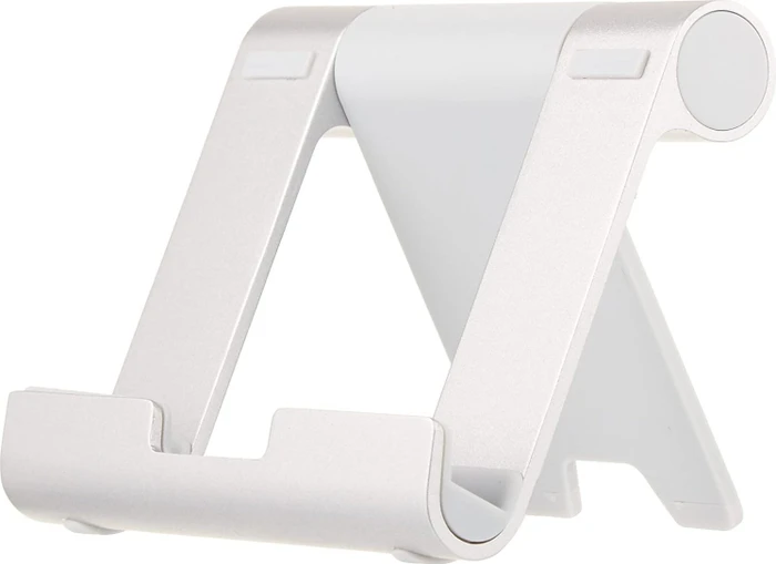 AmazonBasics tragbarer verstellbarer Ständer, Tablet-Stand 4-10", silber