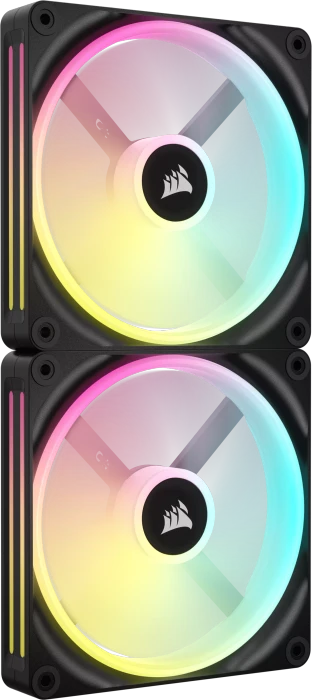 Corsair iCUE LINK QX140 RGB Starter Kit, schwarz, LED-Steuerung, 140mm, 2er-Pack