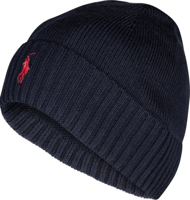 Ralph Lauren Signature Pony Wool Beanie hunter navy