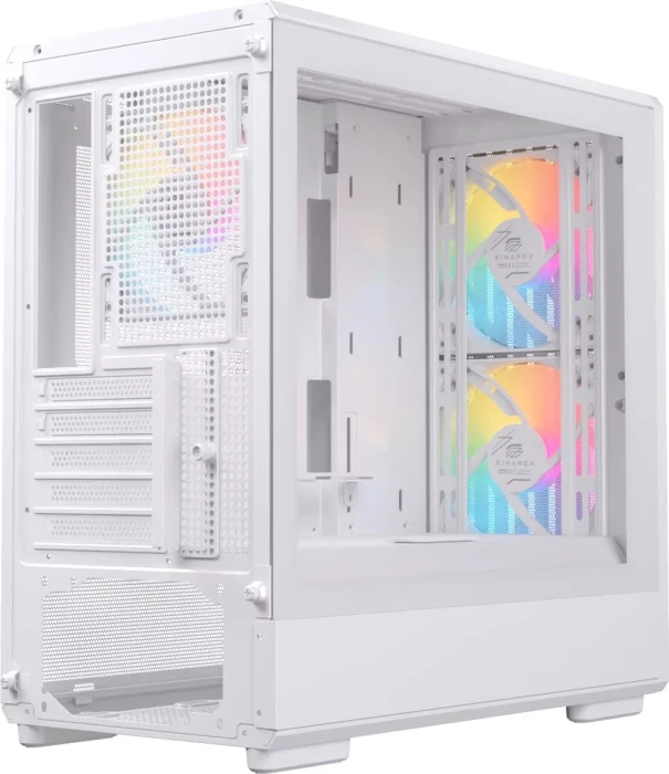 Einarex Pulse PM400 RGB White, weiß/braun, Glasfenster