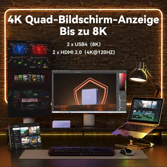 Geekom AX8 Max, Ryzen 7 8745HS, 16GB RAM, 1TB SSD