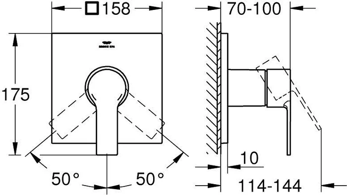 Grohe Allure Einhand-Brausearmatur hard graphite gebürstet