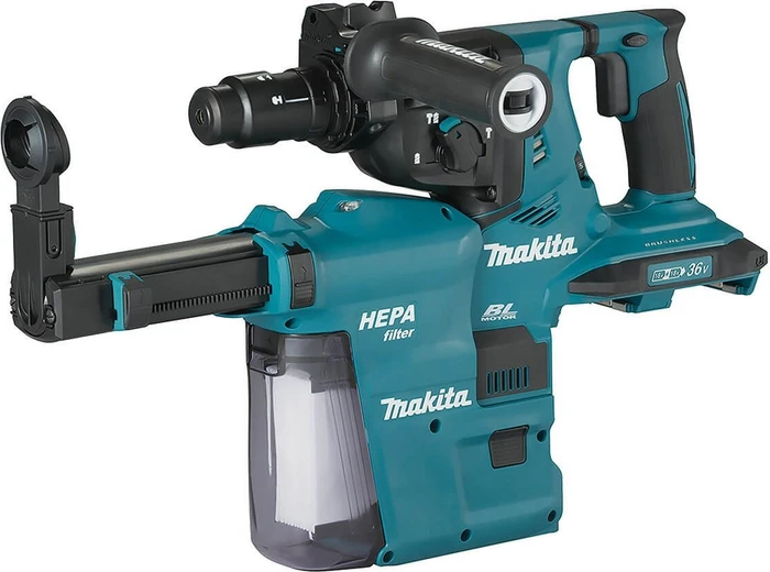 Makita DHR283ZWJU Akku-Bohr-/Meißelhammer solo inkl. MAKPAC + Absaugeinheit