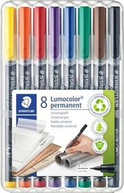 Staedtler Lumocolor 313 permanent sortiert, 8er-Set