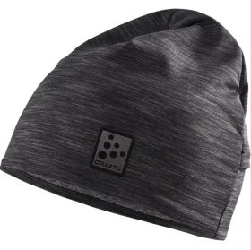 Craft Microfleece Ponytail Mütze black melange