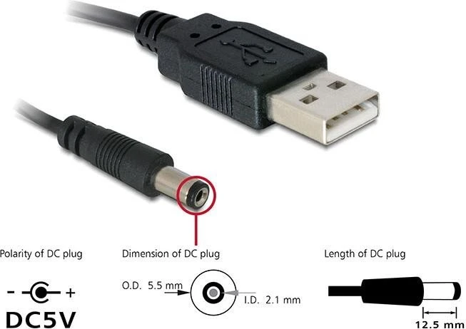 DeLOCK DC Hohlstecke auf USB 2.0