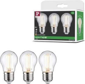 Paulmann Eco-Line Filament LED Tropfen E27 2.5W/830 klar, 3 Stück