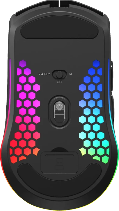White Shark Cador Honeycomb Wireless Gaming Mouse, schwarz, USB/Bluetooth