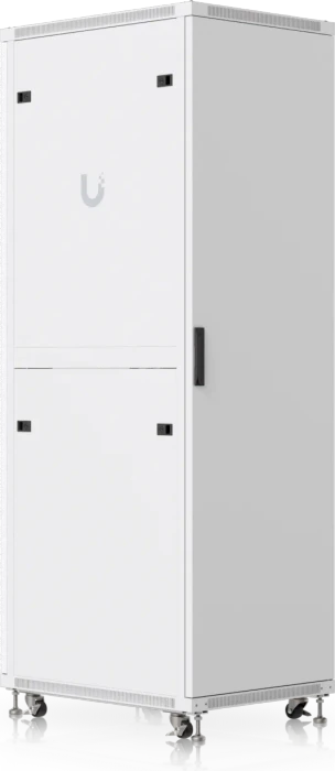 Ubiquiti 42U Rack Cabinet, 19" Rackschrank 42HE, mit Rollen, Glastür, weiß, 800mm tief