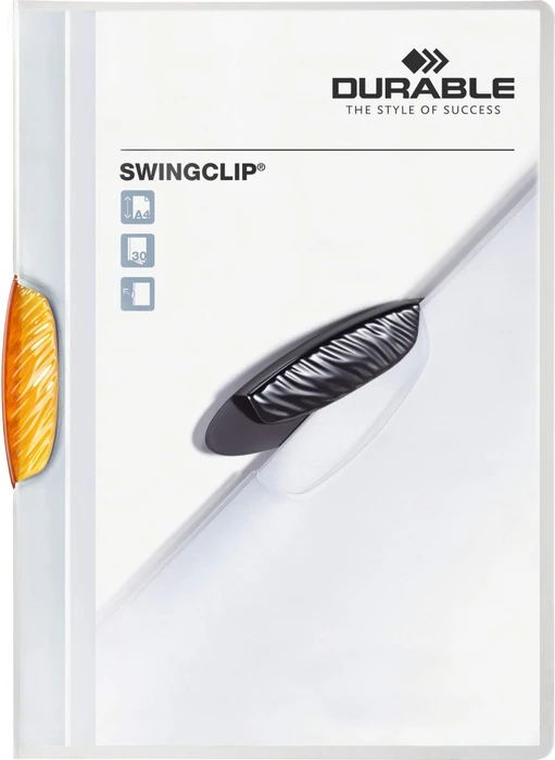 Durable Swingclip Klemmmappe, A4, orange/transparent