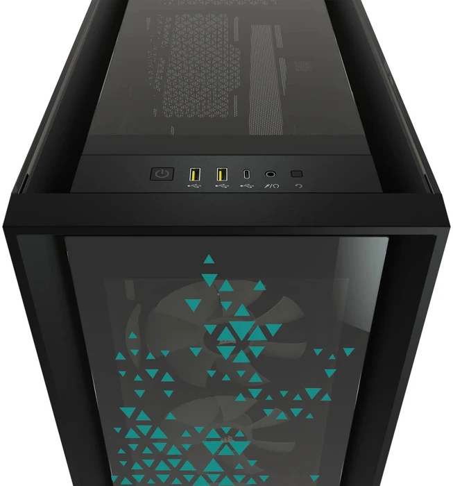 Corsair iCue 5000X RGB Signature Series Triptych, schwarz, Glasfenster