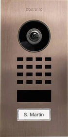 DoorBird D1101V IP Video-Türsprechanlage, Bronze V2A, gebürstet, Unterputz