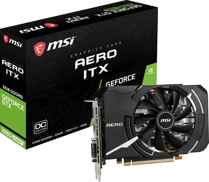 MSI GeForce GTX 1660 SUPER Aero ITX OC, 6GB GDDR6, DVI, HDMI, DP