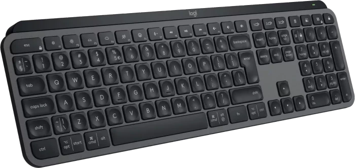 Logitech MX Keys S, Graphite, schwarz, LEDs weiß, Logi Bolt, USB/Bluetooth, UK
