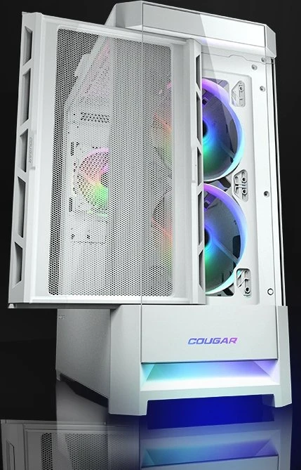 Cougar Duoface RGB White, weiß, Glasfenster