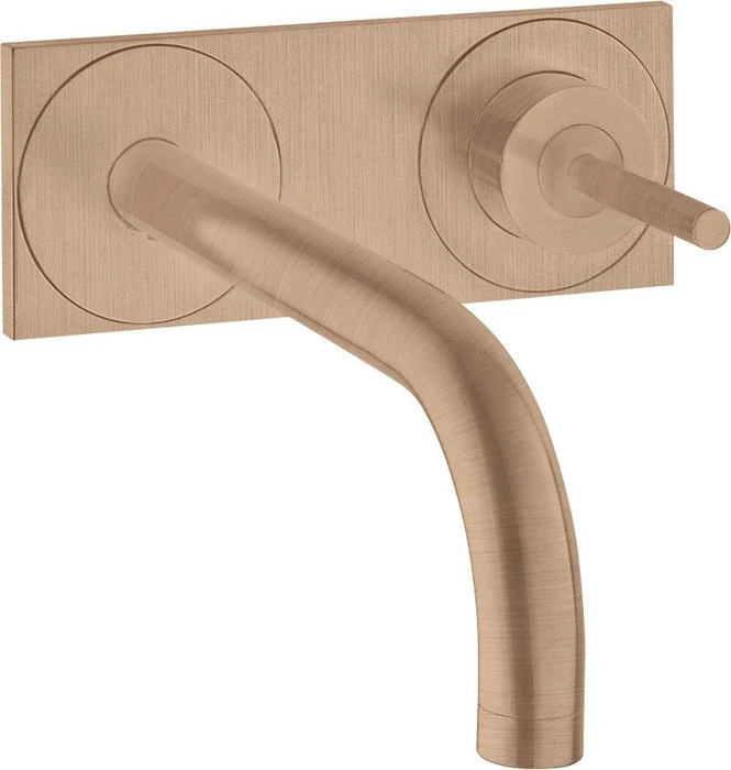 Hansgrohe Axor Uno Waschbeckenarmatur mit Platte 165mm brushed red gold