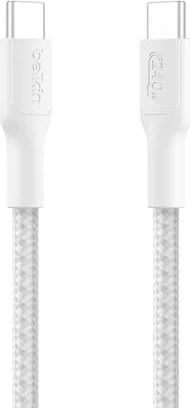 Belkin BoostCharge Pro Geflochtenes USB-C-/USB-C-Kabel (240W) 1m weiß