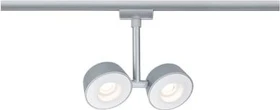 Paulmann URail Double Pellet Schienensystem LED Spot 4W 2-flammig chrom matt, 1 Stück