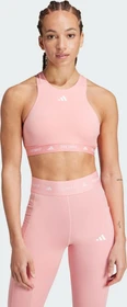 adidas TECHFIT Medium-Support High-Neck Sport-BH semi pink spark (Damen)