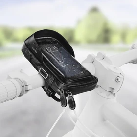 Hama Smartphone-Tasche Multi als Lenkertasche fürs Fahrrad wasserabweisend schwarz