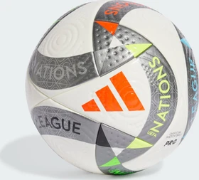 adidas UEFA Nations League 24 Pro Fußball white/iron metallic/silver metallic