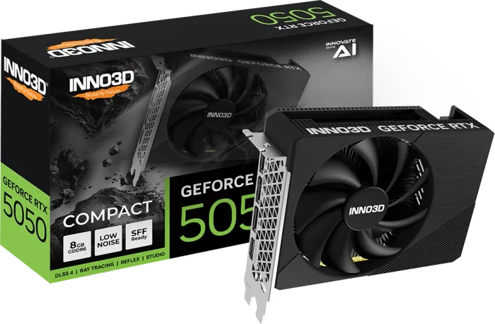 INNO3D GeForce RTX 5050 Compact, 8GB GDDR6, HDMI, 3x DP