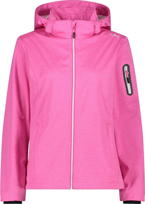 CMP Zip Hood Softshell Funktionsjacke fuxia mel (Damen)