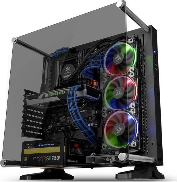 Thermaltake Core P3 Tempered Glass Edition, schwarz, Glasfenster