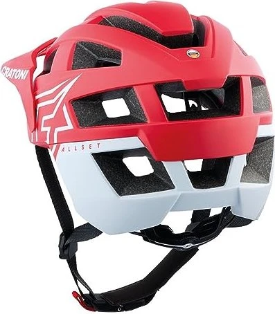 Cratoni AllSet Pro Helm red/white matt