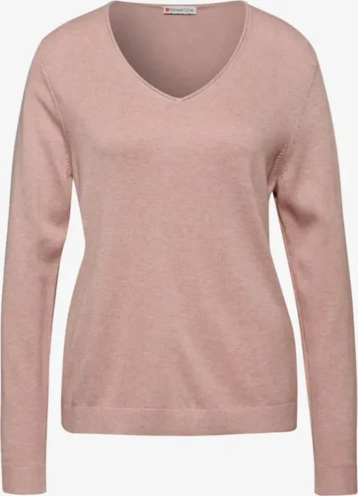 Street One V-Neck Pullover faded rose mel. (Damen)