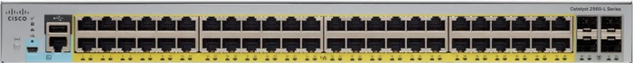Cisco Catalyst 2960-L LAN Lite Rackmount Gigabit Managed Switch, 48x RJ-45, 4x SFP, 370W PoE+