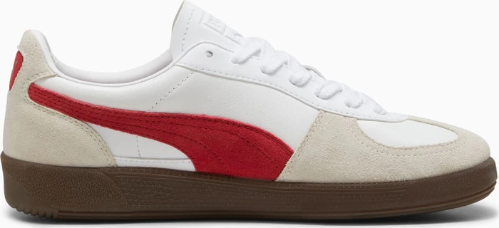 Puma Palermo Leather puma white/vapor gray/club red