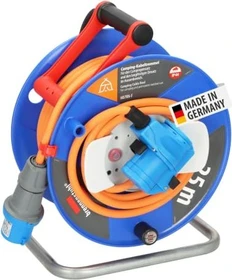 Brennenstuhl Garant G CEE 3 Camping/Maritimkabeltrommel, CEE 230V/16A auf 1x Schuko + 1x CEE 230V/16A, 23m, IP44, H07RN-F 3G2,5