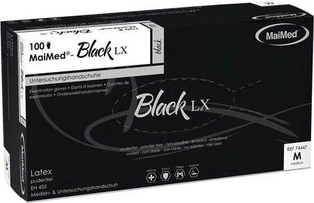 MaiMed Black LX unsteril Einweghandschuhe M, 100 Stück