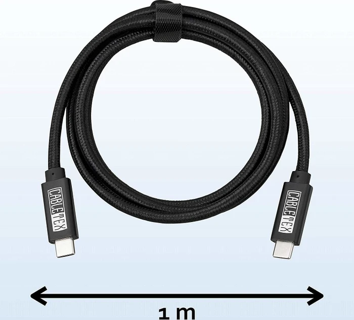 CableTex USB 3.1 Kabel schwarz, USB-C 3.1 [Stecker] auf USB-C 3.1 [Stecker], 1m