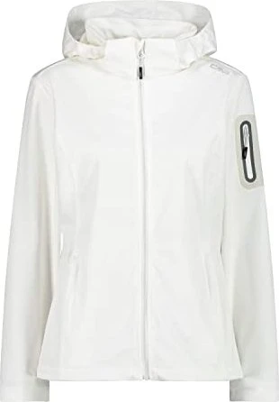 CMP Zip Hood Softshell Funktionsjacke bianco/stone (Damen)