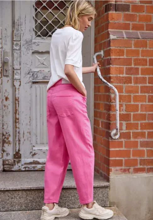 Street One Studio Barrel Leg Loose Fit Jeans pink washed (Damen)