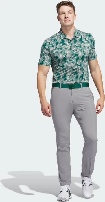 adidas Ultimate365 Mesh Print Poloshirt kurzarm collegiate green/sandy pink (Herren)