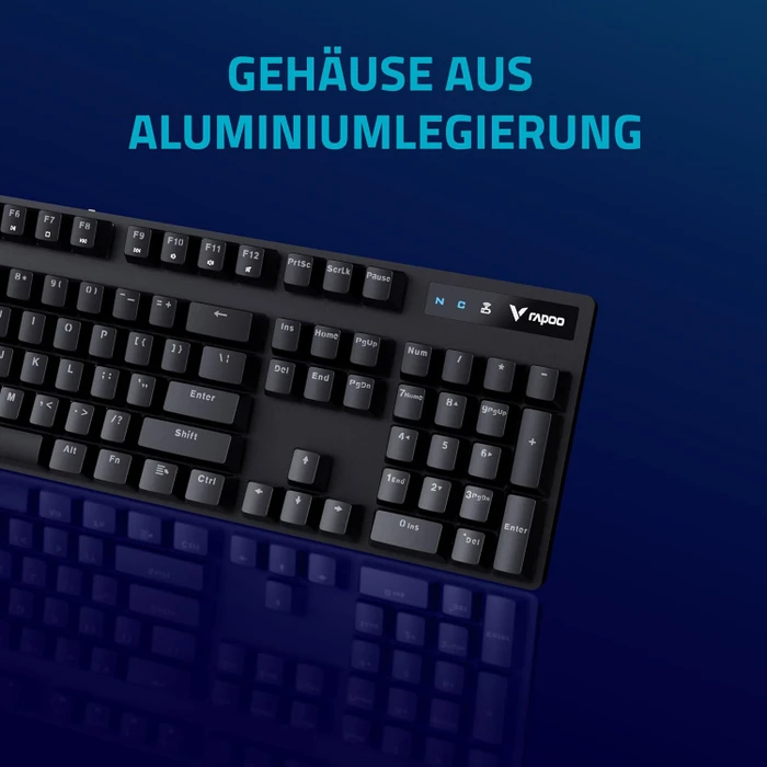 Rapoo V500PRO 2.4 Wireless, schwarz, BROWN Switches, USB, DE