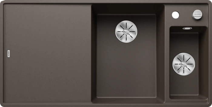 Blanco Axia III 6 S-F InFino Becken rechts mit Ablauffernbedienung cafe inkl. Glasschneidebrett