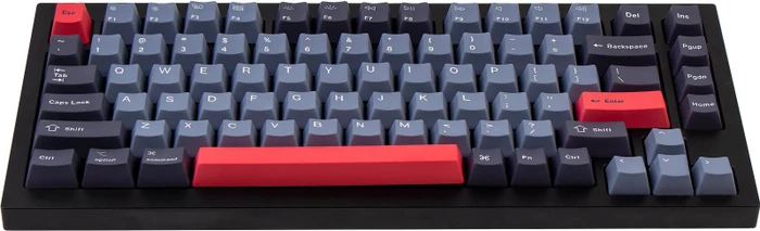 Keychron Q1/Q2/K2 OEM Dye-Sub Keycap-Set Dolch Red, Kunststoff (PBT), Dolch Red, grau/blau/schwarz/rot, 97 Tasten (83+14), ANSI-US