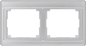 Jung Serie SL Acrylglas Rahmen 2-fach waagrecht, silber