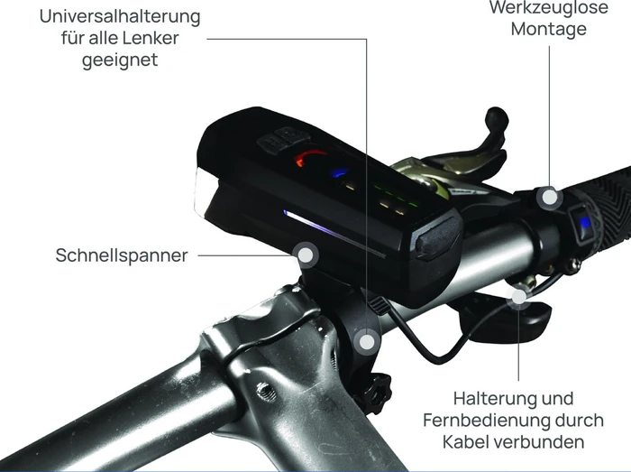 Fischer Twin Stop 180 Lux Beleuchtungsset schwarz