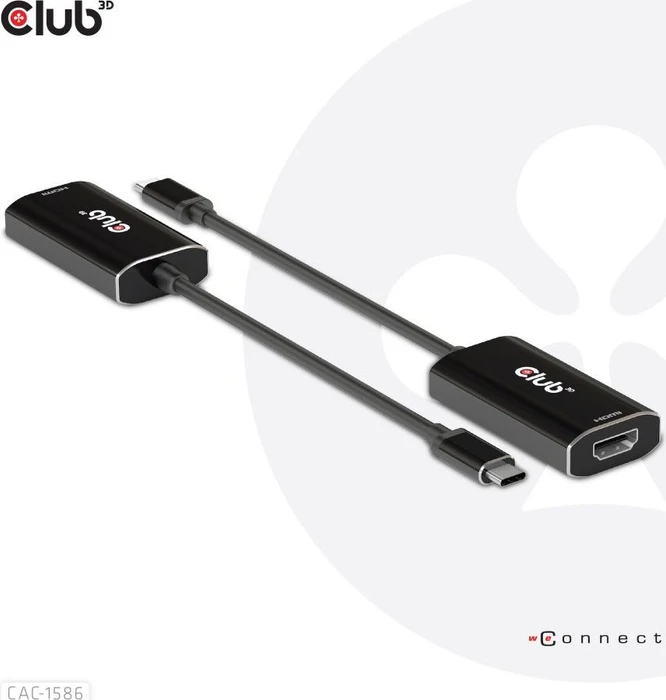 Club 3D USB Gen2 Type C to HDMI 4K120Hz HDR10 with DSC 1.2 Active Adapter M/F