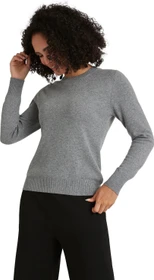 Falke Luxury Rundhals Pullover light greymel. (Damen)