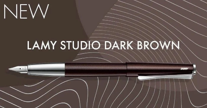Lamy studio dark brown, rechte Hand, fein