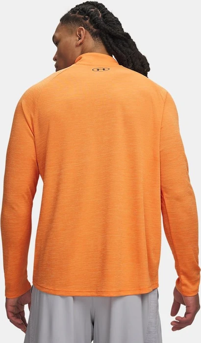 Under Armour Tech Textured Funktionsshirt langarm outrageous orange/black (Herren)