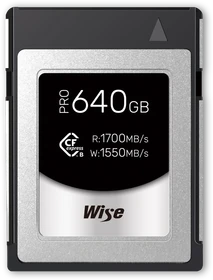 Wise Advanced CFX-B PRO Series R1700/W1550 CFexpress 2.0 Type B 640GB