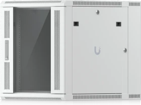 Ubiquiti 12U Rack Cabinet, 19" Wandgehäuse 12HE, Glastür, weiß, 720mm tief